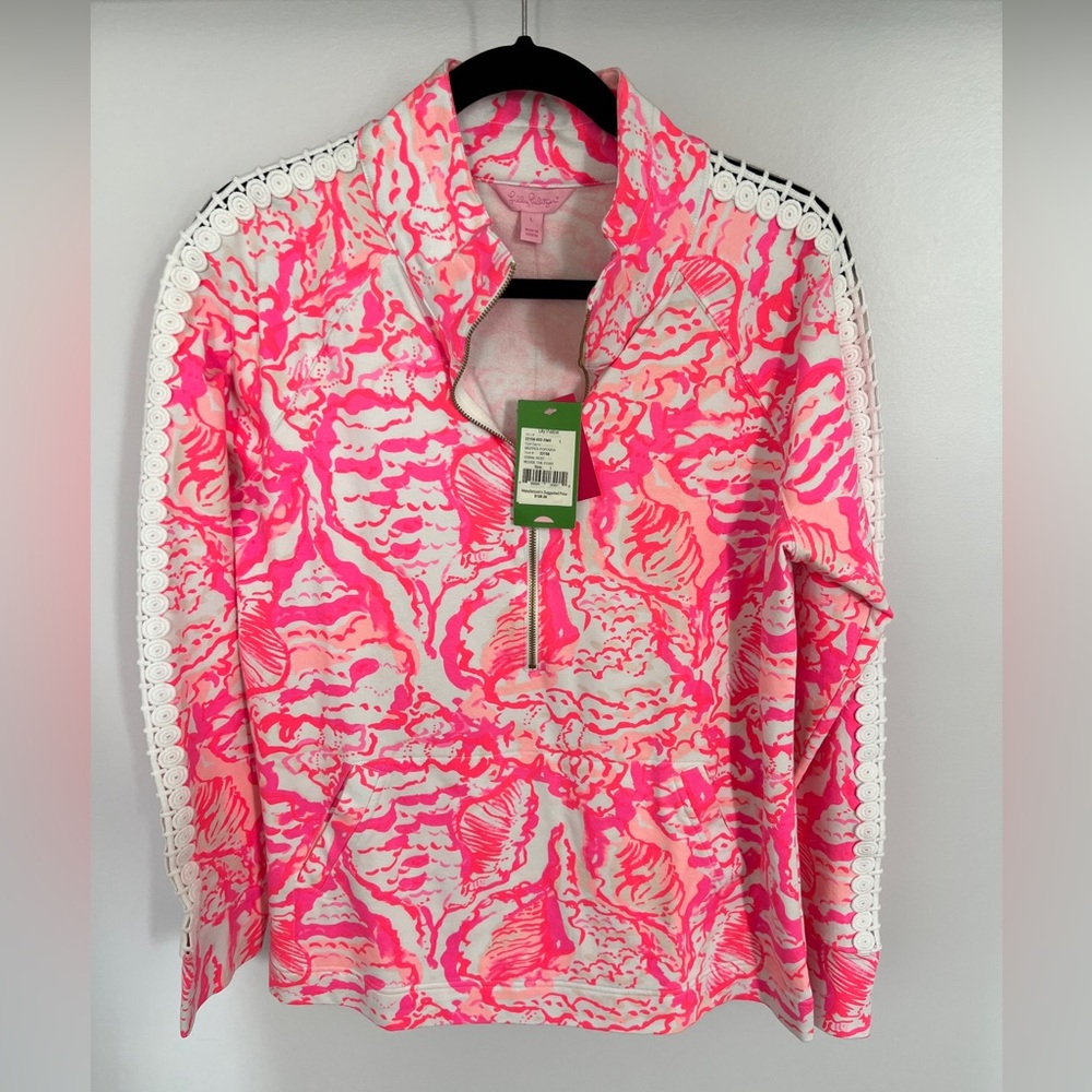 Lilly Pulitzer NWT sz L Skipper Popover in Beside the Point